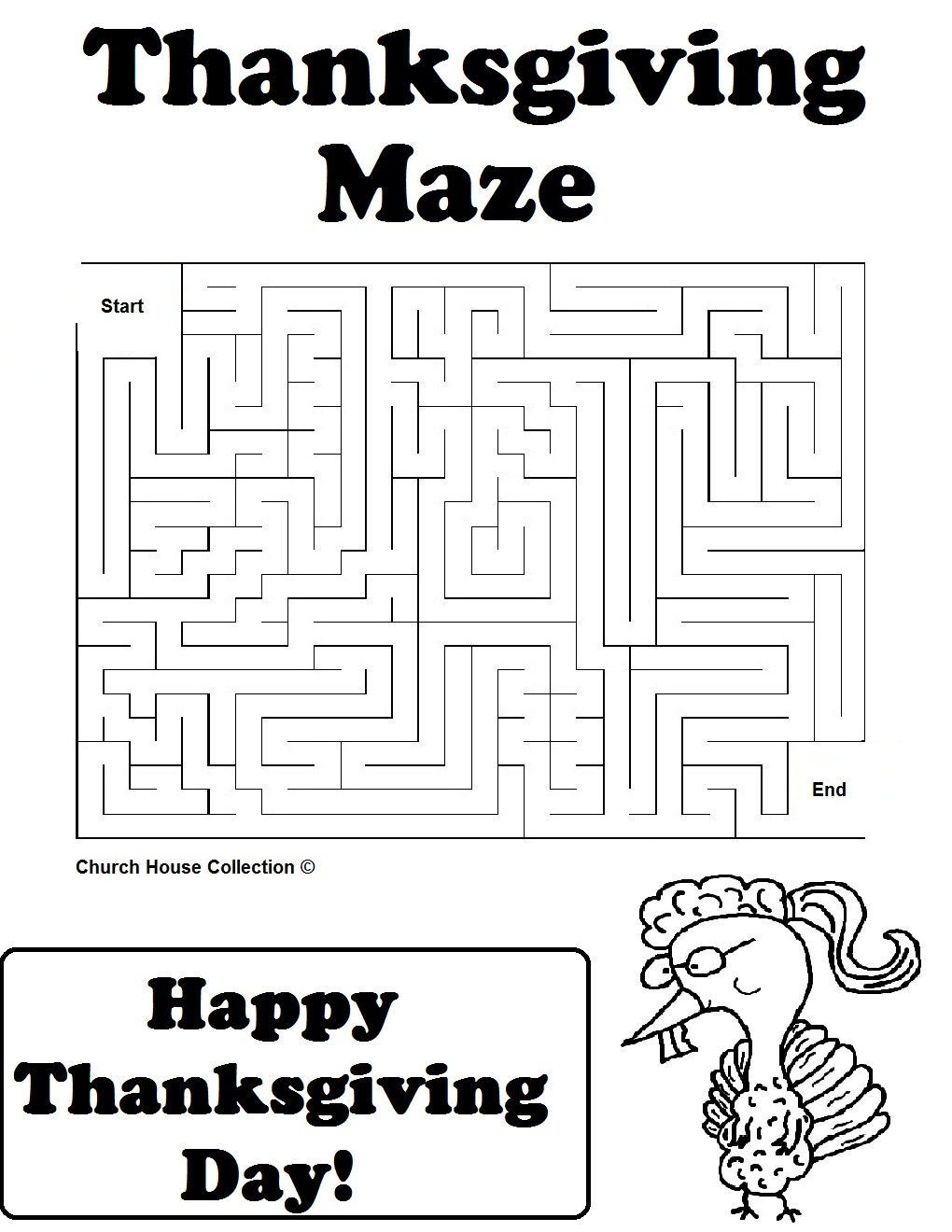 Turkey Mazes For School Teachers